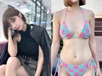 林艾融「腰力腹肌太誇張」！白色透膚上衣辣翻網友